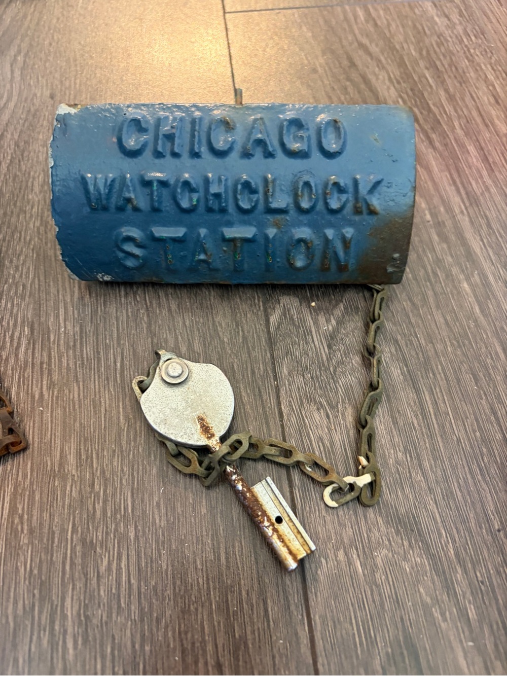 Vintage Chicago Watchclock Station Lock Box